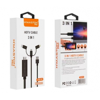 Cabo HDMI 3 em 1 Para Espelhamento H´Maston Pro ZHQ-06