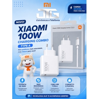 Carregador Original Xiaomi 100Watts com cabo