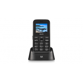 Celular Multilaser Vita com Base Carregadora Dual Chip + Botão SOS + Rádio FM + MP3 + Bluetooth + Câmera - Preto - P9121
