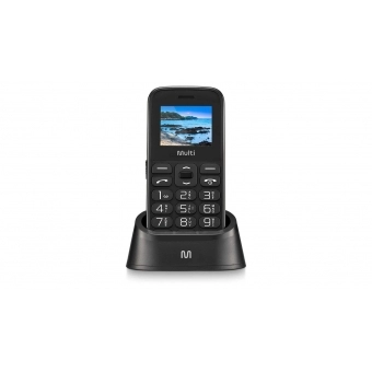 Celular Multilaser Vita com Base Carregadora Dual Chip + Botão SOS + Rádio FM + MP3 + Bluetooth + Câmera - Preto - P9121