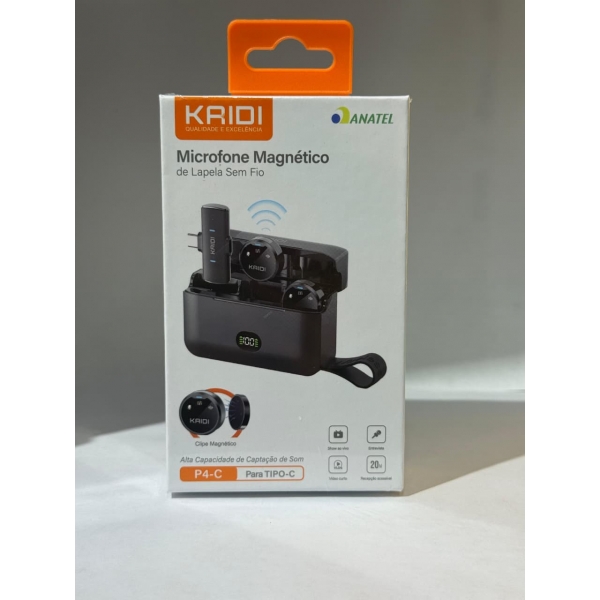 Microfone de lapela sem fio Kaidi Tipo C (P4-C)