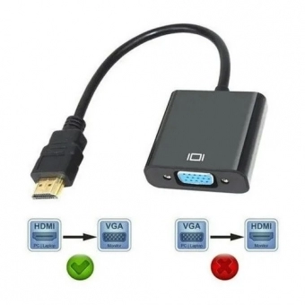 Adaptador Entrada HDMI Saida VGA c Audio