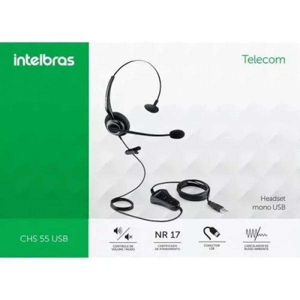 Headset Intelbras CHS 55 USB