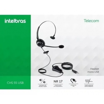 Headset Intelbras CHS 55 USB