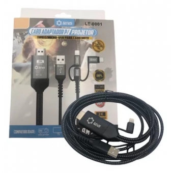 Cabo HDMI 3 em 1 Para Espelhamento Lotus LT-0001