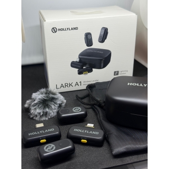 Microfone de lapela sem fio - Hollyland Lark A1 Combo (USB-C + Lightning)