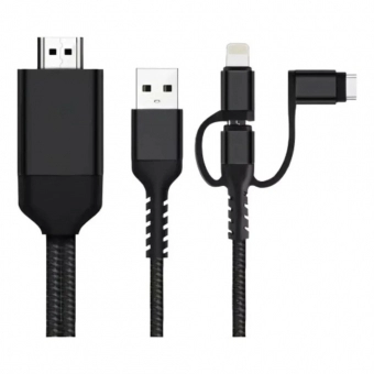 Cabo HDMI 3 em 1 Para Espelhamento H´Maston Pro ZHQ-06