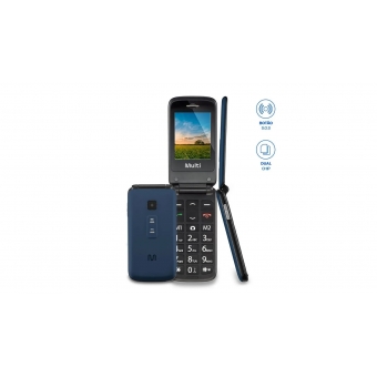 Celular Flip Vita Multilaser Dual Chip MP3 Azul - P9020