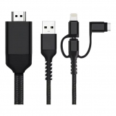 Cabo HDMI 3 em 1 Para Espelhamento Lotus LT-0001