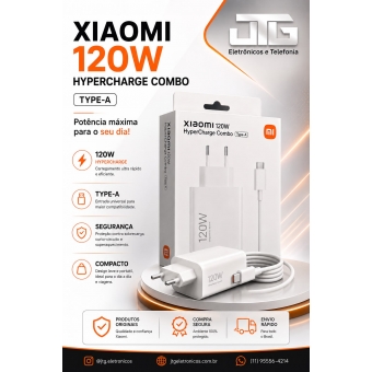 Carregador Original Xiaomi 120Watts com cabo